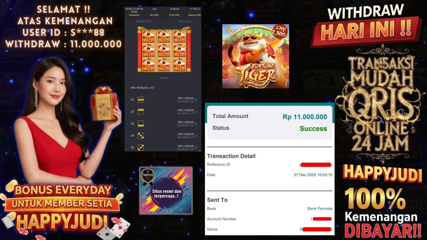 HAPPYJUDI JACKPOT SLOT FORTUNE TIGER